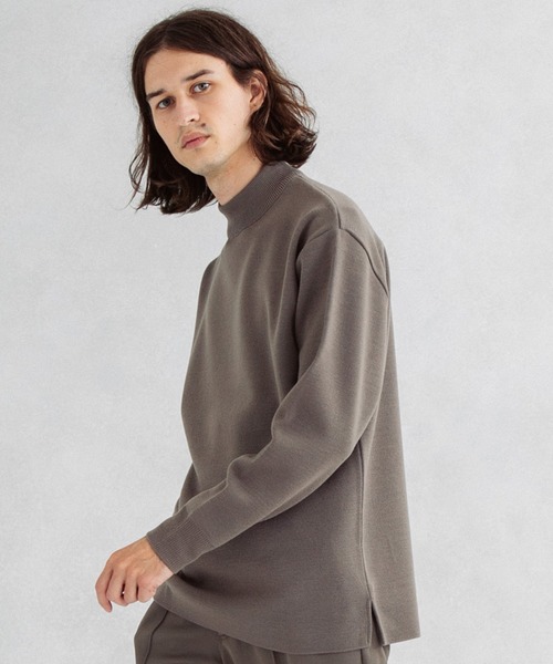 UNITED TOKYO（ユナイテッドトウキョウ）の「ミラノリブモックネックネックニット（ニット/セーター・メンズ・グリーン/ホワイト/ベージュ/インディゴブルー/ブラック/カーキ・3/1/2）」の8枚目の写真