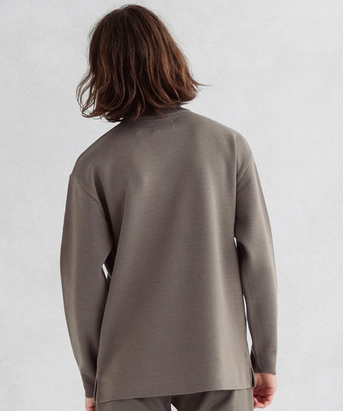 UNITED TOKYO（ユナイテッドトウキョウ）の「ミラノリブモックネックネックニット（ニット/セーター・メンズ・グリーン/ホワイト/ベージュ/インディゴブルー/ブラック/カーキ・3/1/2）」の14枚目の写真