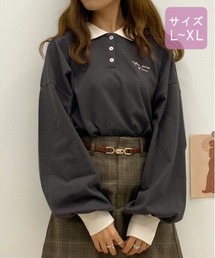apres jour | 【大きいサイズ】ルーズポロシャツ【ZOZOTOWN限定アイテム】(Tシャツ/カットソー)
