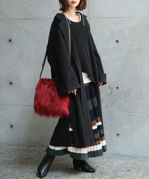 osharewalker(オシャレウォーカー)の「『レイヤード風ミリオンホット指穴ロンT』(Tシャツ/カットソー・レディース・アイボリー/バーガンディー/グレイッシュブルー/ダークグレー/ブラック・1/2/3)」の7枚目の写真