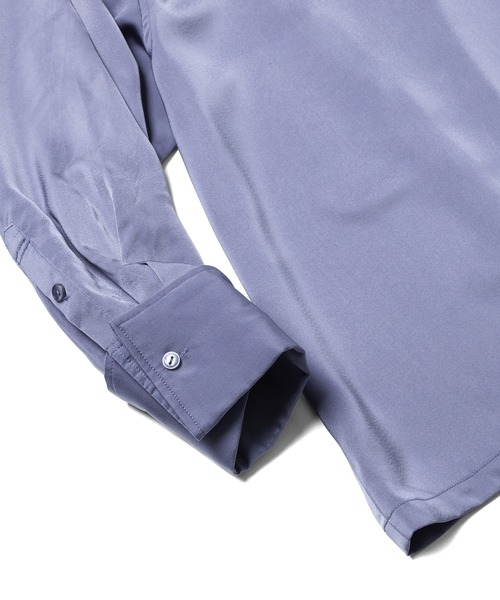 akuR(アクル)の「【akuR/2020AW】マルチwayサテンバックボタンシャツ(シャツ/ブラウス・レディース・ブルー/ネイビー/ホワイト・FREE)」の15枚目の写真