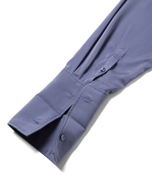 akuR(アクル)の「【akuR/2020AW】マルチwayサテンバックボタンシャツ(シャツ/ブラウス・レディース・ブルー/ネイビー/ホワイト・FREE)」の16枚目の写真