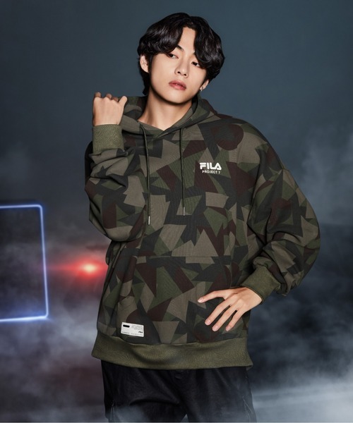 フィラフワモコパーカーS FILA 【20%OFF】フィラ プルオーバー パーカー メンズ 三澤 亮介