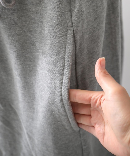 Fashion Letter(ファッションレター)の「裏毛スウェットフレアスカート ロング(スカート・レディース・ブラック/杢グレー/オートミール・M/LL/4L)」の15枚目の写真