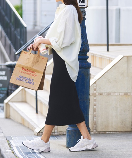 セール】＼新色登場／シャリ感ニットリブスカート（スカート）｜coca