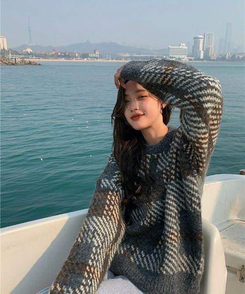 PICCIN（ピッチン）の「【WEB限定】マルチカラーオーバーサイズニット（ニット/セーター・レディース・グレー/オレンジ・M）」の10枚目の写真