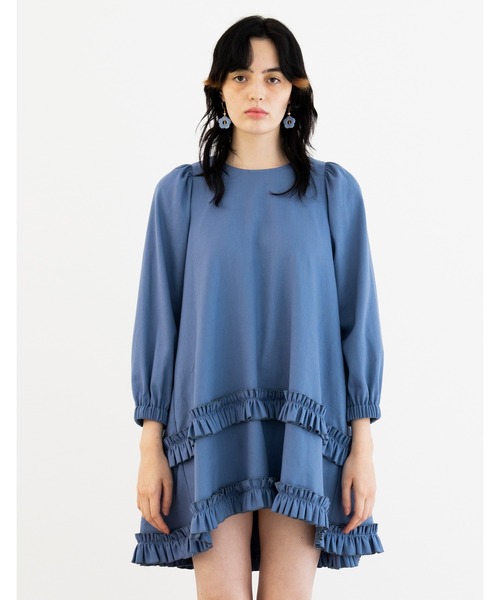 Little sunny bite(リトルサニーバイト)の「Frill girly dress(ワンピース・レディース・ブラック/オレンジ/ブルー・SMALL/MEDIUM)」の3枚目の写真