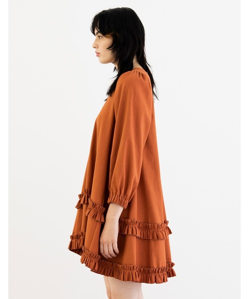Little sunny bite(リトルサニーバイト)の「Frill girly dress(ワンピース・レディース・ブラック/オレンジ/ブルー・SMALL/MEDIUM)」の19枚目の写真