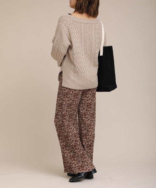 ap retro（アプレトロ）の「アート柄プリーツパンツ【ZOZO限定アイテム】（その他パンツ・レディース・ブラウン/イエロー・FREE）」の11枚目の写真