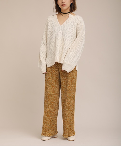 ap retro（アプレトロ）の「アート柄プリーツパンツ【ZOZO限定アイテム】（その他パンツ・レディース・ブラウン/イエロー・FREE）」の15枚目の写真