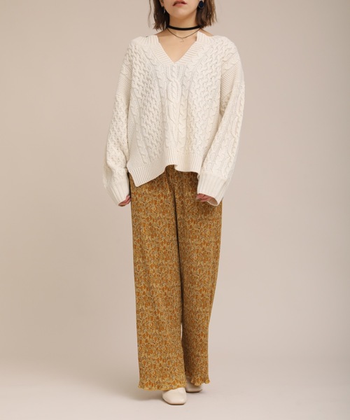 ap retro（アプレトロ）の「アート柄プリーツパンツ【ZOZO限定アイテム】（その他パンツ・レディース・ブラウン/イエロー・FREE）」の17枚目の写真