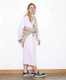 【MADE IN USA】L/S MOCK ONEPIECE LONG  / ロングスリーブ モックネックワンピース ロング