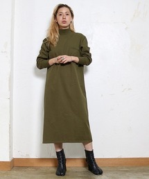 【MADE IN USA】L/S MOCK ONEPIECE LONG / ロングスリーブ モックネックワンピース ロング