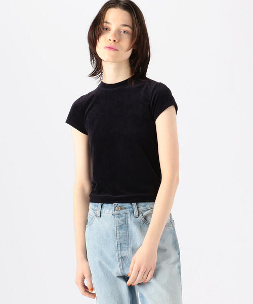 TOMORROWLAND （トゥモローランド）の「トリアセテートポリエステルベロア ショートプルオーバー（Tシャツ/カットソー・レディース・ライトブルー/ネイビー/ライトグリーン/キャメル/ライトベージュ/ホワイト/ミント・S）」の12枚目の写真