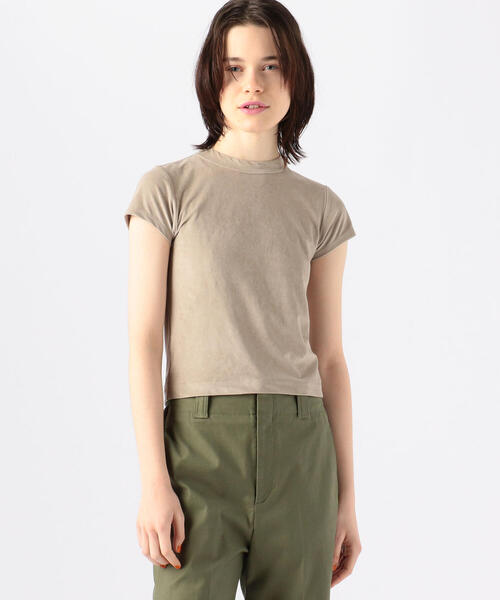 TOMORROWLAND （トゥモローランド）の「トリアセテートポリエステルベロア ショートプルオーバー（Tシャツ/カットソー・レディース・ライトブルー/ネイビー/ライトグリーン/キャメル/ライトベージュ/ホワイト/ミント・S）」の14枚目の写真