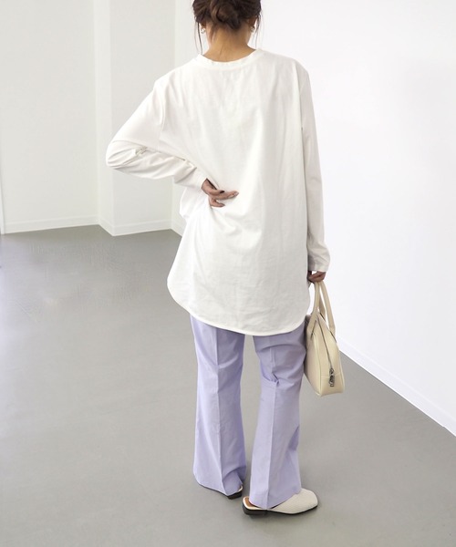 Riberry（リベリー）の「センタースリットイージーフレアパンツ（その他パンツ・レディース・モカ/ベージュ/パープル・MEDIUM）」の17枚目の写真