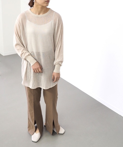 Riberry（リベリー）の「センタースリットイージーフレアパンツ（その他パンツ・レディース・モカ/ベージュ/パープル・MEDIUM）」の15枚目の写真