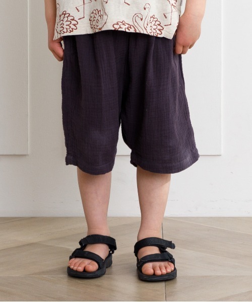 MAKE YOUR DAY（メイクユアデイ）の「ガーゼモナコパンツ■80～140cm（その他パンツ・キッズ・チャコールグレー/ブラウン/ベージュ・120/130/80/90/100/110/140）」の3枚目の写真