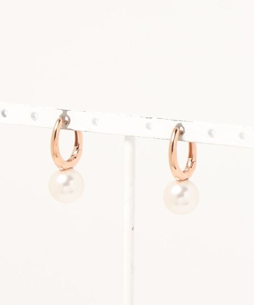 METROCITY(メトロシティ)の「METROCITYスターリング シルバー/ パール ピアス(両耳用)(ピアス(両耳用)・レディース・ホワイト/ローズ・ONE SIZE)」の9枚目の写真