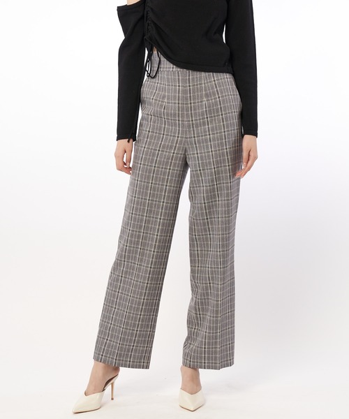 SPIRALGIRL（スパイラルガール）の「チェック柄ストレートパンツ（スラックス・レディース・グレー系その他/グリーン系その他・FREE）」の5枚目の写真