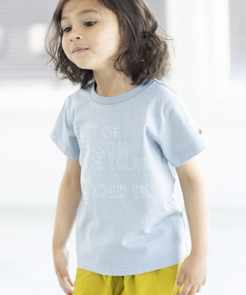 FRUIT OF THE LOOM（フルーツオブザルーム）の「ロゴ刺繍 Tee / Tシャツ / 半袖 / 前面 / プリント / カジュアル / ユニセックス / キッズ（Tシャツ/カットソー・キッズ・ベージュ/ミント/ネイビー・110-120cm/90-100cm/130-140cm）」の8枚目の写真