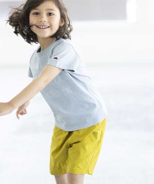 FRUIT OF THE LOOM（フルーツオブザルーム）の「ロゴ刺繍 Tee / Tシャツ / 半袖 / 前面 / プリント / カジュアル / ユニセックス / キッズ（Tシャツ/カットソー・キッズ・ベージュ/ミント/ネイビー・110-120cm/90-100cm/130-140cm）」の9枚目の写真