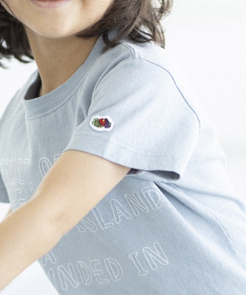 FRUIT OF THE LOOM（フルーツオブザルーム）の「ロゴ刺繍 Tee / Tシャツ / 半袖 / 前面 / プリント / カジュアル / ユニセックス / キッズ（Tシャツ/カットソー・キッズ・ベージュ/ミント/ネイビー・110-120cm/90-100cm/130-140cm）」の7枚目の写真