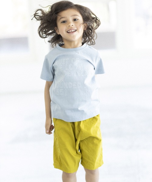 FRUIT OF THE LOOM（フルーツオブザルーム）の「ロゴ刺繍 Tee / Tシャツ / 半袖 / 前面 / プリント / カジュアル / ユニセックス / キッズ（Tシャツ/カットソー・キッズ・ベージュ/ミント/ネイビー・110-120cm/90-100cm/130-140cm）」の10枚目の写真