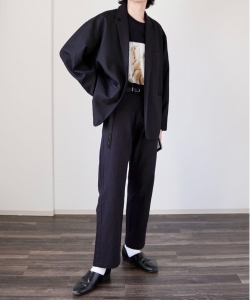 y/m by れぽすけ（イムバイレポスケ）の「フロントグラフィックTシャツ（Tシャツ/カットソー・メンズ・ホワイト/ブラック・MEDIUM/LARGE）」の13枚目の写真