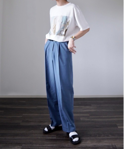 y/m by れぽすけ（イムバイレポスケ）の「フロントグラフィックTシャツ（Tシャツ/カットソー・メンズ・ホワイト/ブラック・MEDIUM/LARGE）」の16枚目の写真