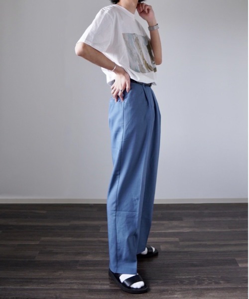 y/m by れぽすけ（イムバイレポスケ）の「フロントグラフィックTシャツ（Tシャツ/カットソー・メンズ・ホワイト/ブラック・MEDIUM/LARGE）」の18枚目の写真