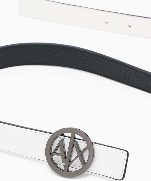 ○★新品未使用　アルマーニエクスチェンジ　A|Xバックルベルト　34　ホワイト ○☆新品未使用 アルマーニエクスチェンジ A|Xバックルベルト 34