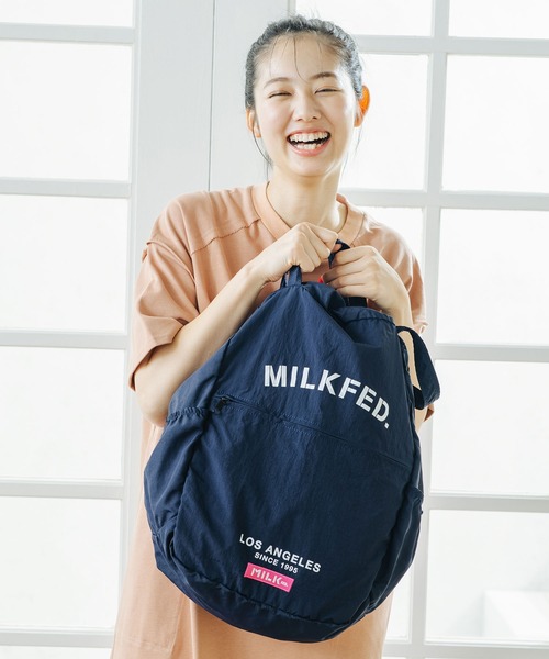MILKFED.（ミルクフェド）の「2WAY POCKETABLE BAG（バックパック/リュック・レディース・ブラック/ネイビー/オリーブ・ONE SIZE）」の5枚目の写真