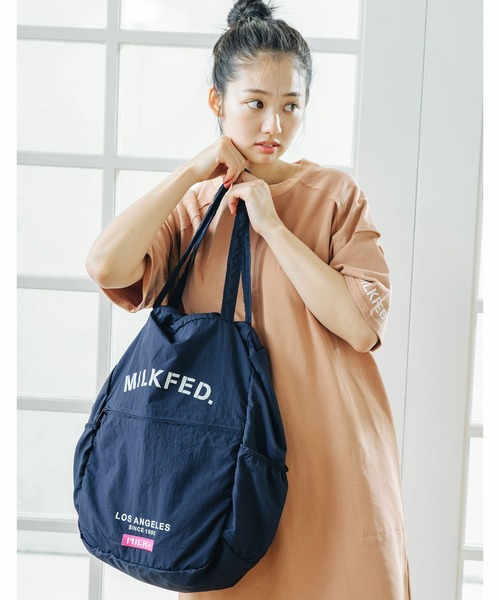 MILKFED.（ミルクフェド）の「2WAY POCKETABLE BAG（バックパック/リュック・レディース・ブラック/ネイビー/オリーブ・ONE SIZE）」の16枚目の写真