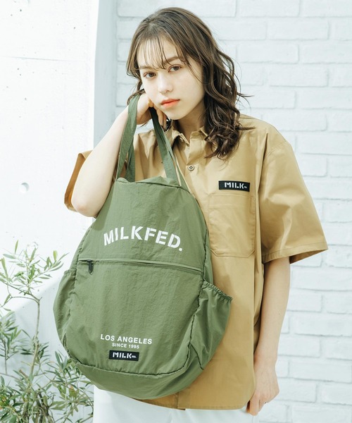 MILKFED.（ミルクフェド）の「2WAY POCKETABLE BAG（バックパック/リュック・レディース・ブラック/ネイビー/オリーブ・ONE SIZE）」の9枚目の写真
