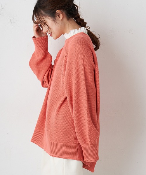 PUAL CE CIN（ピュアルセシン）の「オーガニックコットン襟フリルノースリーブ（タンクトップ・レディース・ナチュラル/スミクロ・FREE）」の21枚目の写真