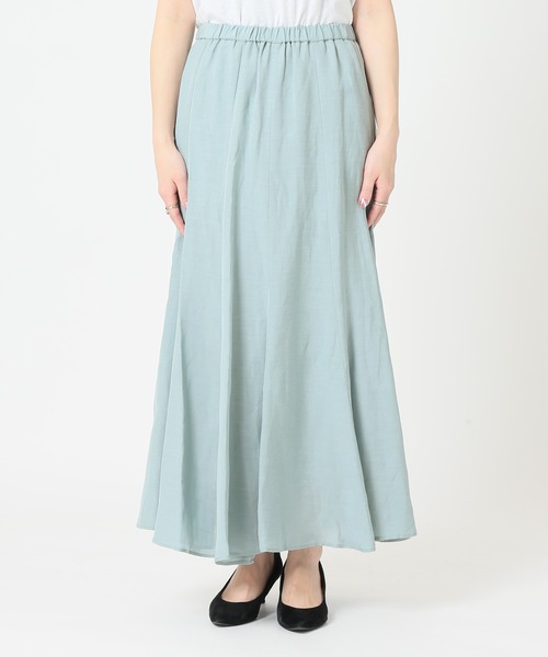JOURNAL STANDARD（ジャーナルスタンダード）の「シアーリネンシックフレアスカート◆（スカート・レディース・グレー/ブラック/サックスブルー・36/38）」の6枚目の写真