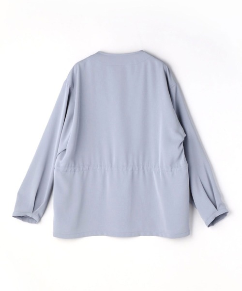 NICOLE white（ニコルホワイト）の「ウエストドロストブルゾン（ブルゾン・レディース・ライトグレー/ネイビー/サックスブルー・FREE）」の11枚目の写真