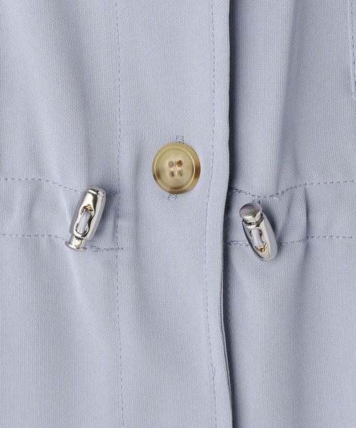 NICOLE white（ニコルホワイト）の「ウエストドロストブルゾン（ブルゾン・レディース・ライトグレー/ネイビー/サックスブルー・FREE）」の14枚目の写真