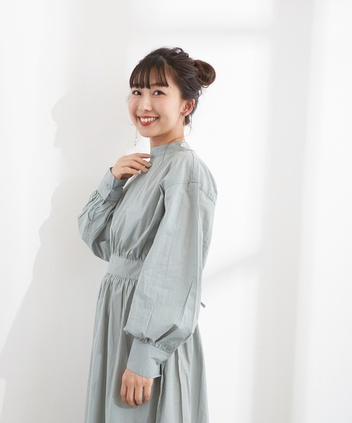 Wefst（ウェスト）の「【Wefst】60Sローンバックリボンワンピース（ワンピース・レディース・ブラック/オフホワイト/ミント・FREE）」の10枚目の写真