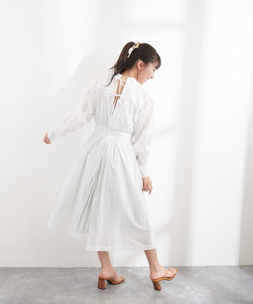 Wefst（ウェスト）の「【Wefst】60Sローンバックリボンワンピース（ワンピース・レディース・ブラック/オフホワイト/ミント・FREE）」の18枚目の写真