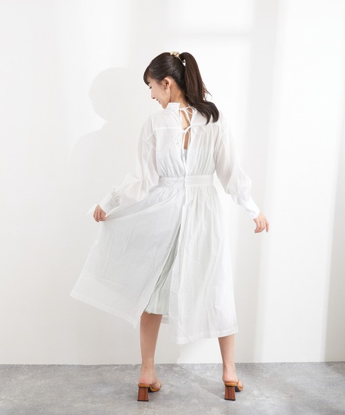 Wefst（ウェスト）の「【Wefst】60Sローンバックリボンワンピース（ワンピース・レディース・ブラック/オフホワイト/ミント・FREE）」の19枚目の写真