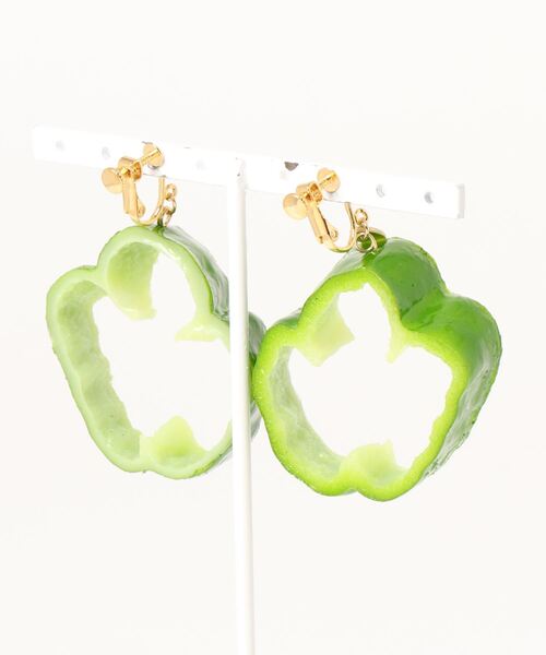 Port（ポート）の「【 ii-Fake / イーフェイク 】 (Fake Food Accessories) ピーマン/パプリカのイヤリング（イヤリング・レディース・グリーン/レッド/イエロー・FREE）」の4枚目の写真
