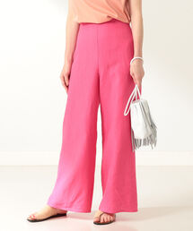 Demi-Luxe BEAMS | Demi-Luxe BEAMS / リネン ワイドパンツ(その他パンツ)