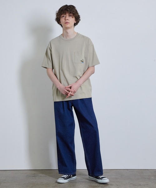 JUNRED（ジュンレッド）の「ベアポケットSS　T（Tシャツ/カットソー・メンズ・ホワイト/ベージュ/ミント/ネイビー・L/M/LL）」の11枚目の写真