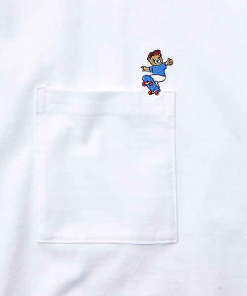 JUNRED（ジュンレッド）の「ベアポケットSS　T（Tシャツ/カットソー・メンズ・ホワイト/ベージュ/ミント/ネイビー・L/M/LL）」の17枚目の写真