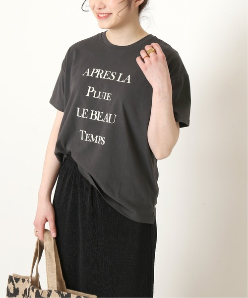 Simplicite（サンプリシテ）の「4段ロゴTシャツ◆（Tシャツ/カットソー・レディース・ホワイト/チャコールグレー/ブラック/イエロー・FREE）」の7枚目の写真