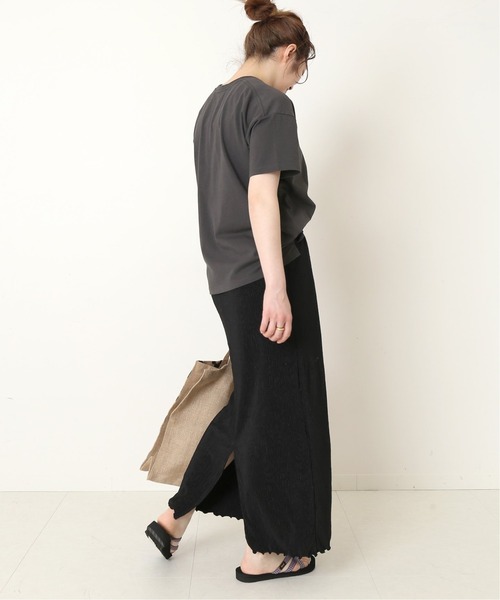 Simplicite（サンプリシテ）の「4段ロゴTシャツ◆（Tシャツ/カットソー・レディース・ホワイト/チャコールグレー/ブラック/イエロー・FREE）」の10枚目の写真