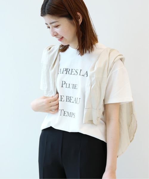 Simplicite（サンプリシテ）の「4段ロゴTシャツ◆（Tシャツ/カットソー・レディース・ホワイト/チャコールグレー/ブラック/イエロー・FREE）」の12枚目の写真