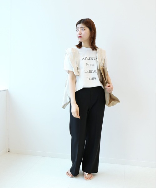 Simplicite（サンプリシテ）の「4段ロゴTシャツ◆（Tシャツ/カットソー・レディース・ホワイト/チャコールグレー/ブラック/イエロー・FREE）」の13枚目の写真